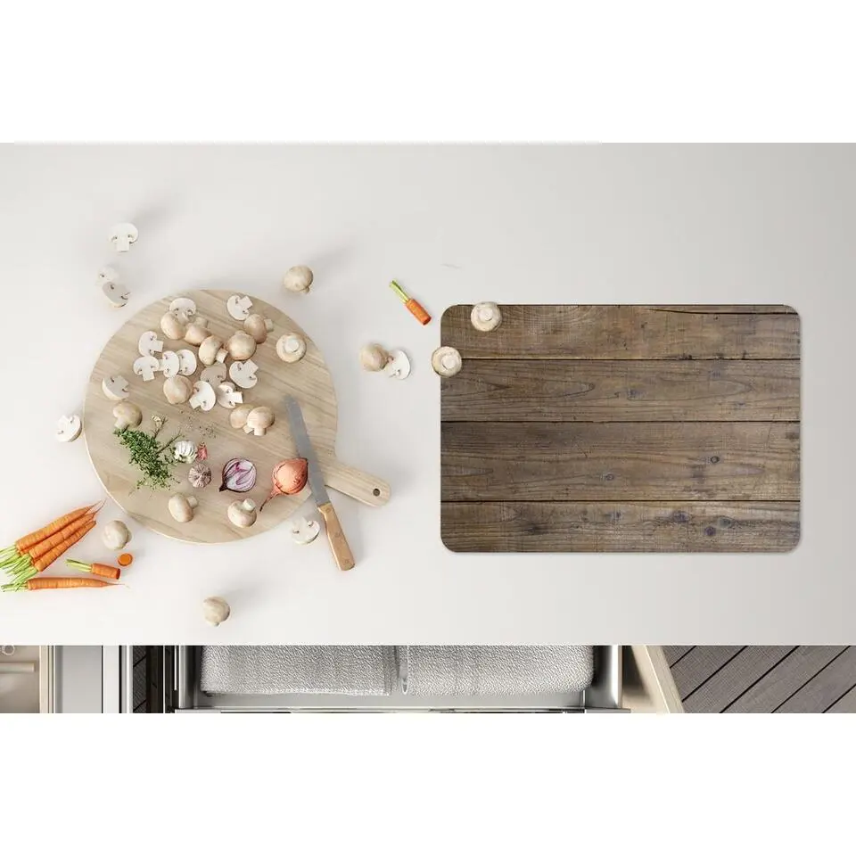 MuchoWow Placemat (6stuks) 45x30cm Planken van hout met een