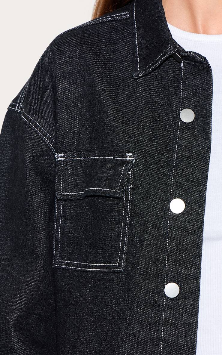 Raw Indigo Wash Chemise En Denim Délavé Indigo Brut Avec Détails De Poches