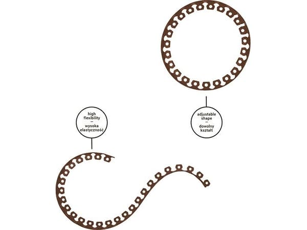 Bradas med EASY BORDER plenkant - 40mm brun