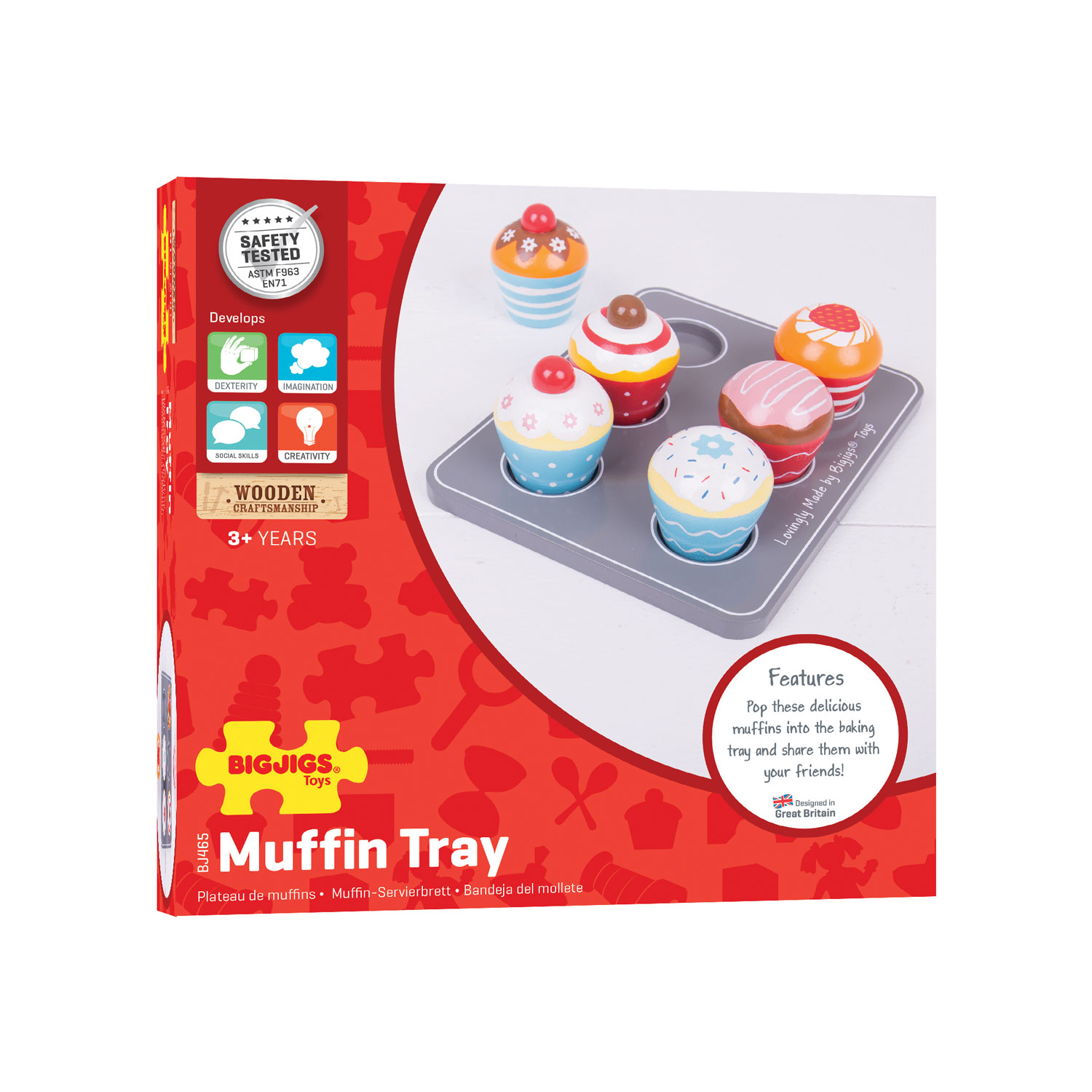 Bigjigs Houten Muffinset