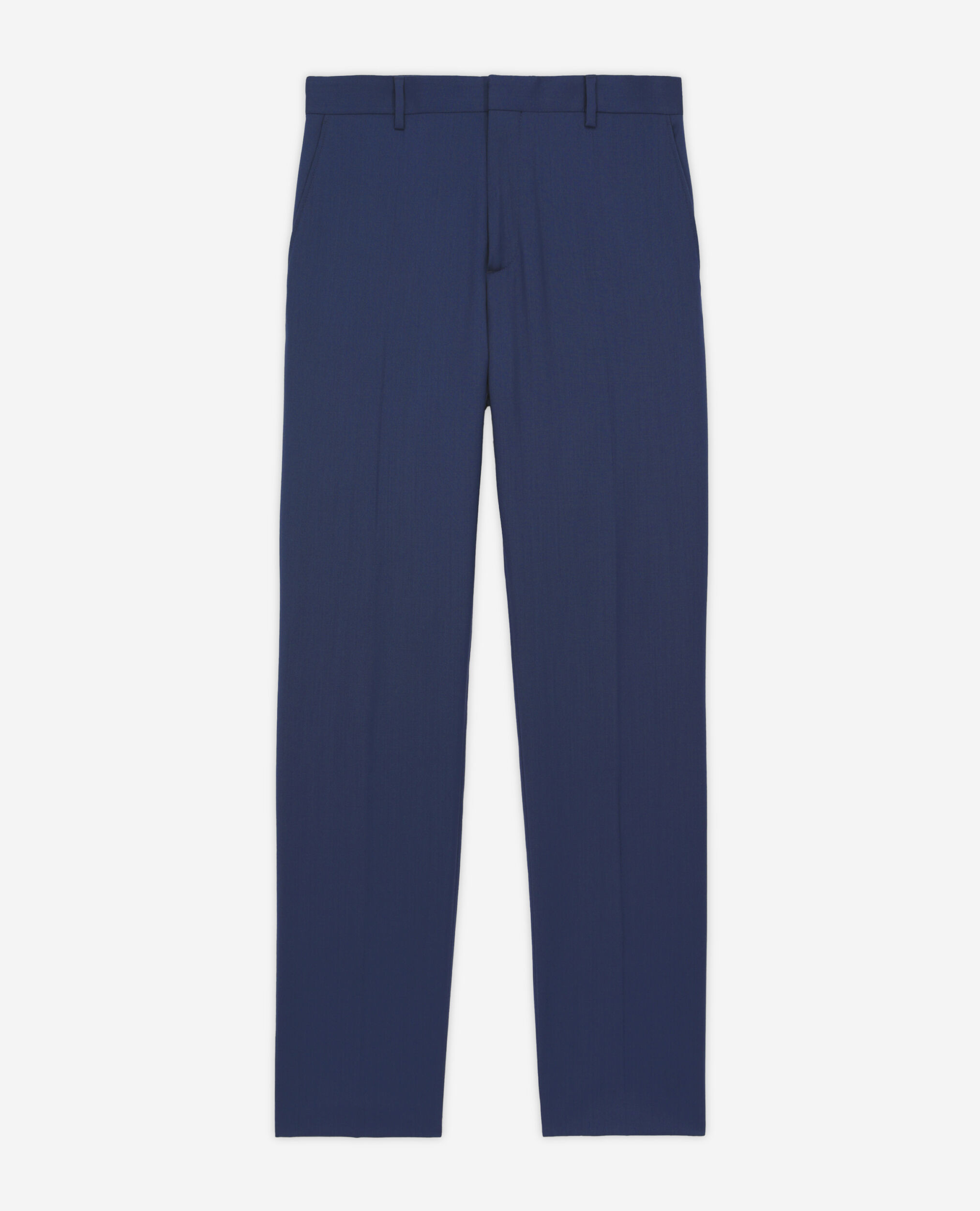 Pantalon de costume bleu en laine