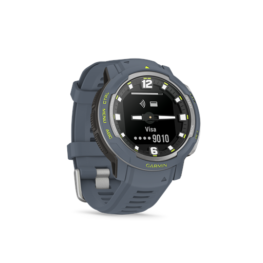 Garmin Instinct Crossover 010-02730-04 Standard Edition Hybrid Smartwatch, Blue Granite, 45 mm