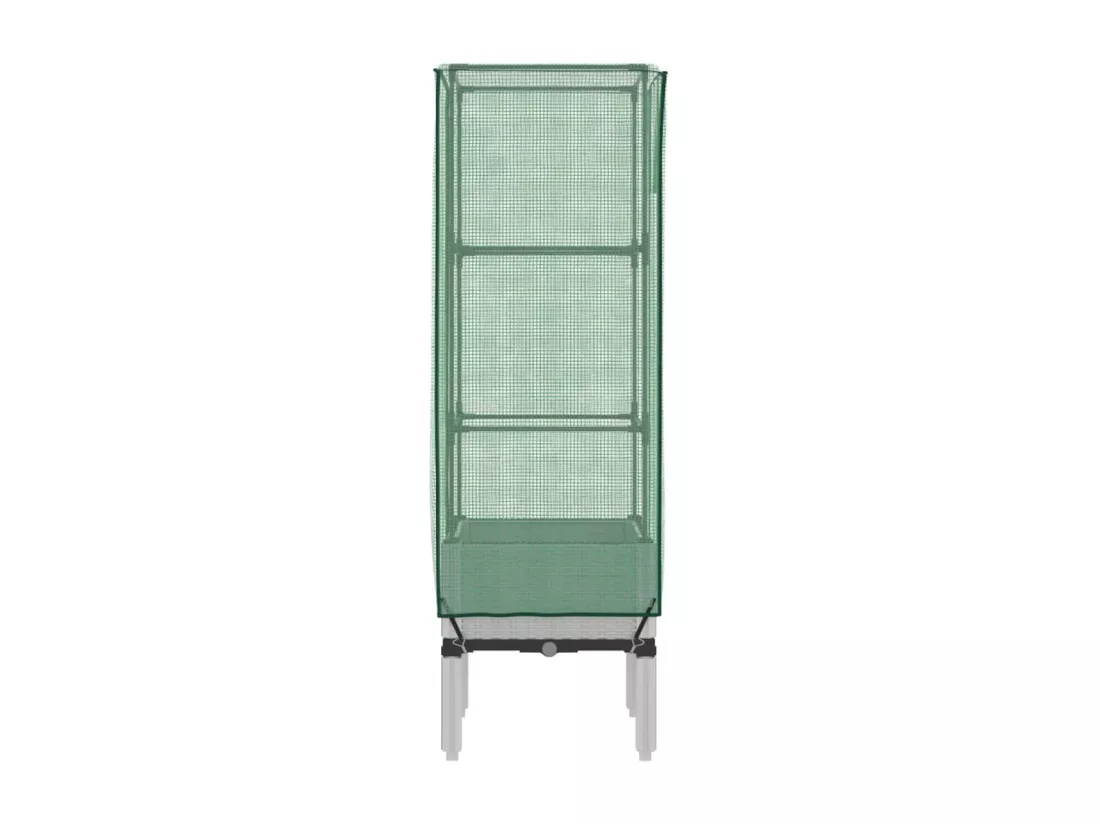Jardinière bac lit surélevé blanche 40 x 40 x 140 cm 02_0038778