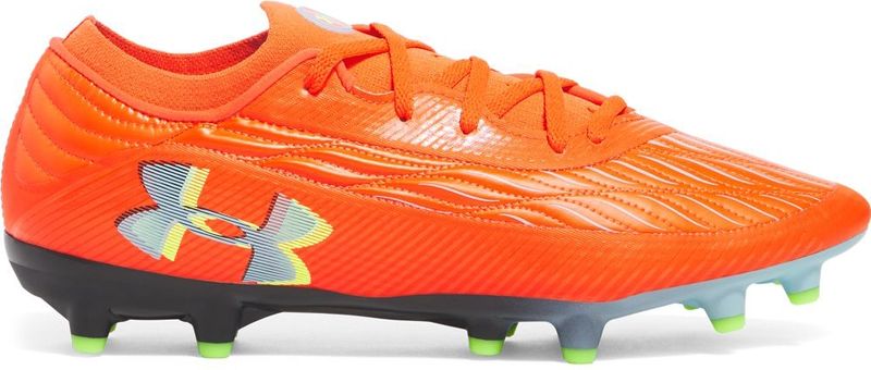 Under Armour - Magnetico Pro 4.0 - Gras Voetbalschoenen - Oranje Grijs Neongeel