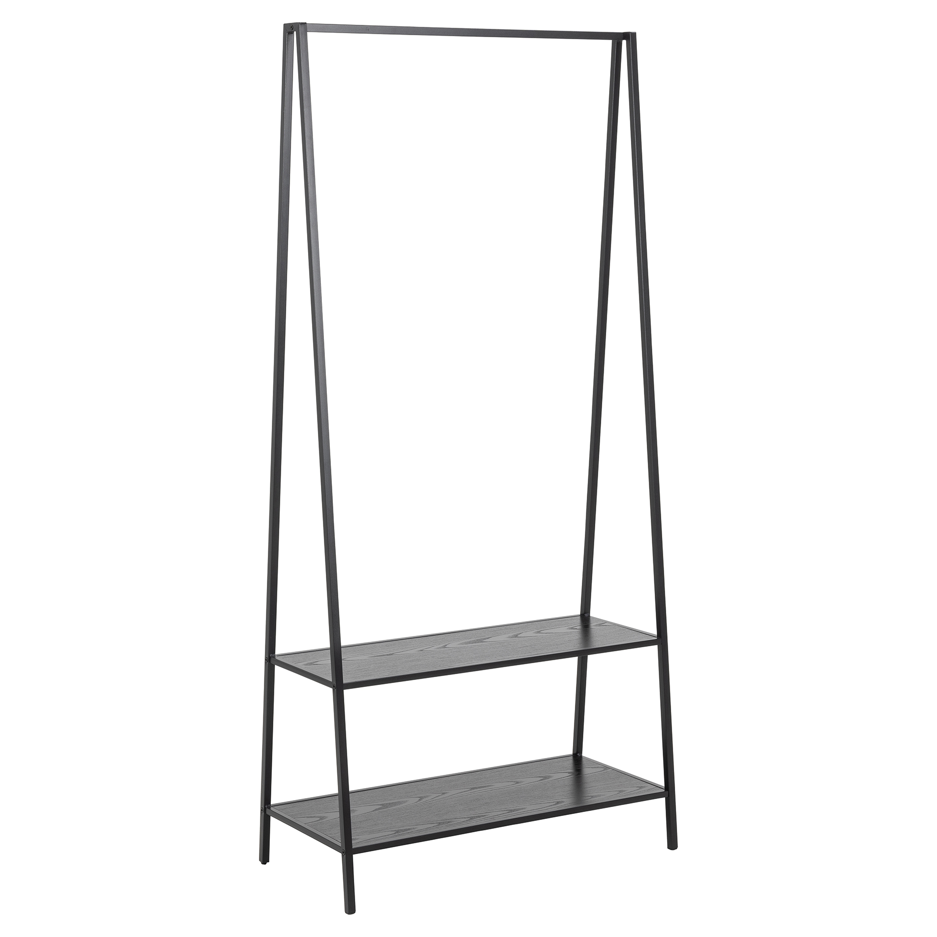Garderobenständer SEAFORD - Esche - schwarz - 77 cm