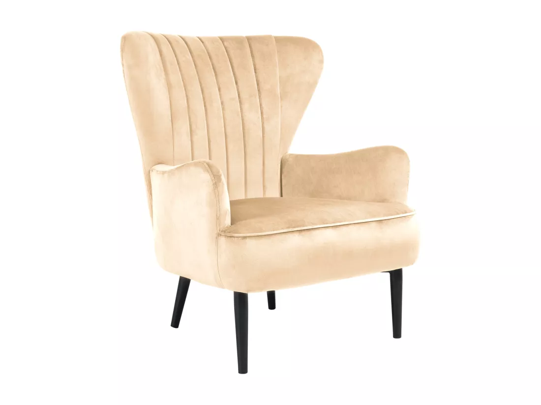 Fauteuil à oreilles rembourré