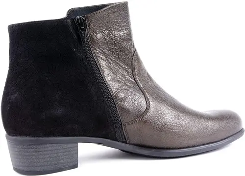 9609 H DUREA BRONS/ZWART - maat 8.5 enkellaars brons/zwart - maat 8.5 Calandschoen