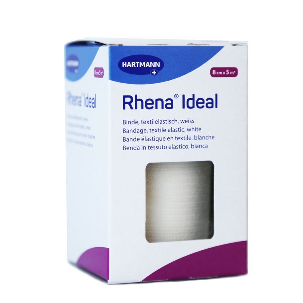 Rhena Ideal Elastische Binde 8cmx5m weiss 1 Stk