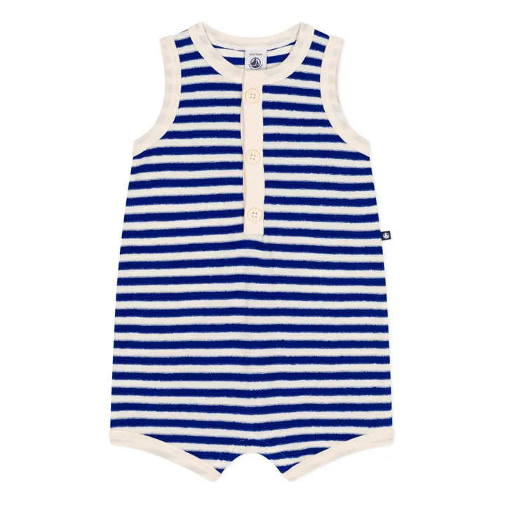 Petit Bateau Combishort Mobilette Eponge | Bleu