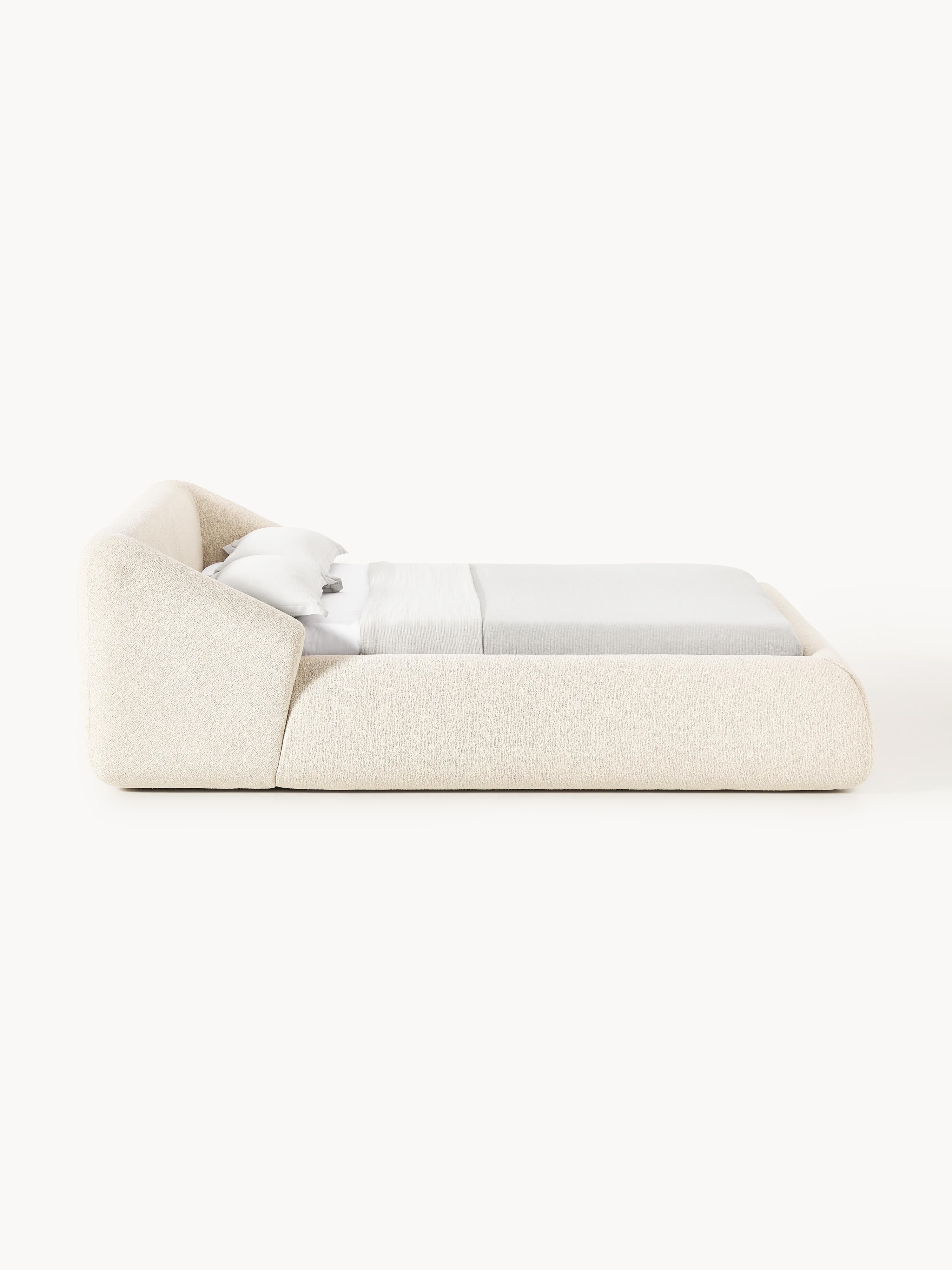 Gestoffeerd bouclé bed Sofia