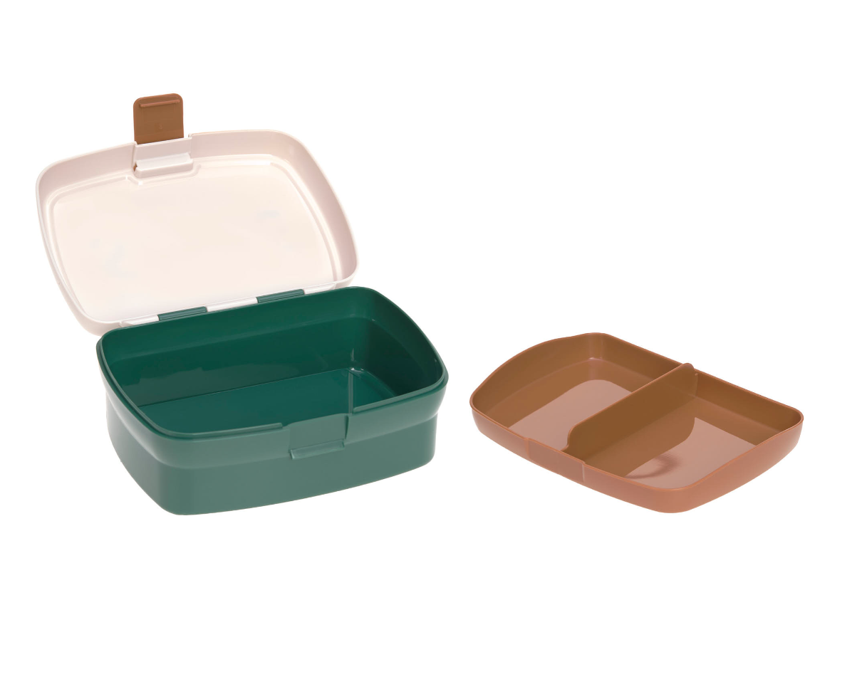 Lassig Lassig Lunchbox en drinkbeker Little gang Smile milky / ocean green