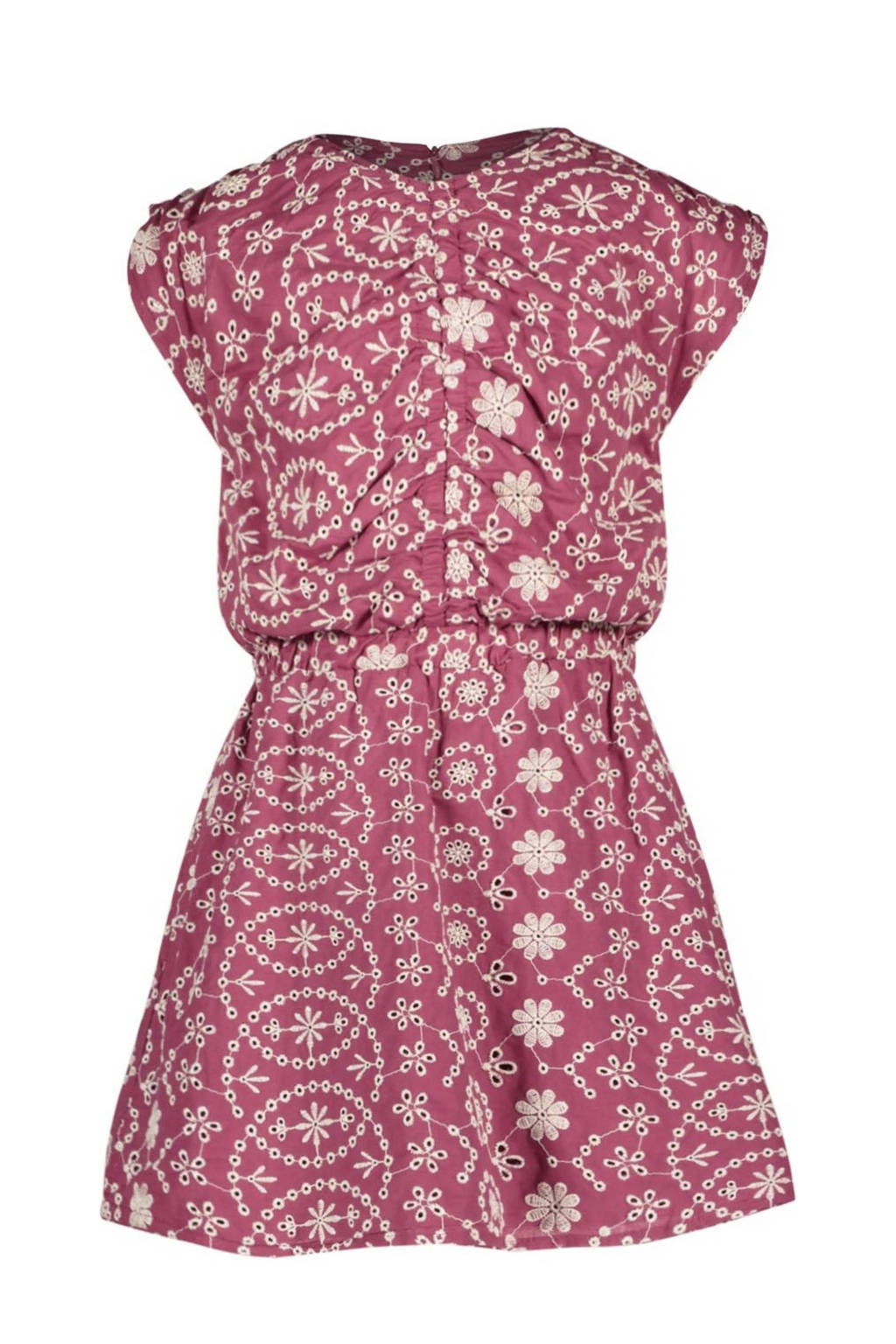 Like Flo jurk met all over print paars/ecru