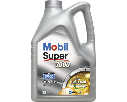 Mobil Super 3000 XE 5W-30 hoogwaardige motorolie, 5 L