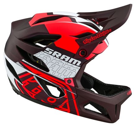 Casque Intégral Troy Lee Designs Stage Mips Sram Vector Rouge