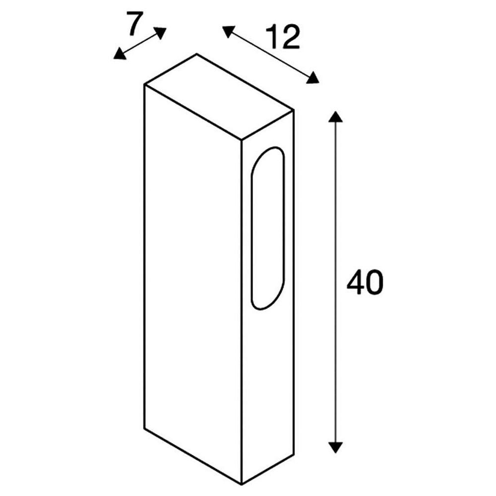 Slotbox 40 staande lamp, vierkant, antraciet, 40 cm