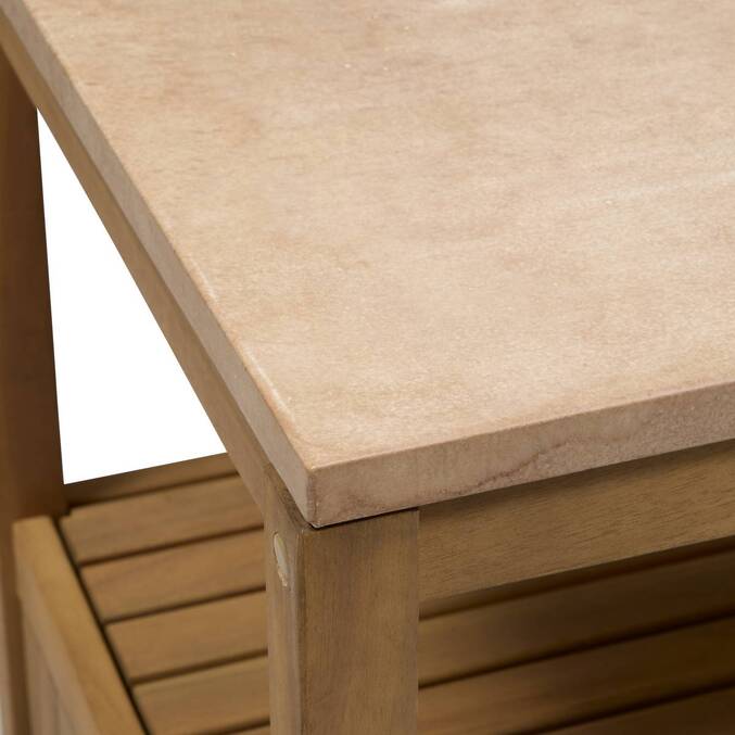 Module 2 portes à roulettes pour cuisine d'été LODGIA Beige