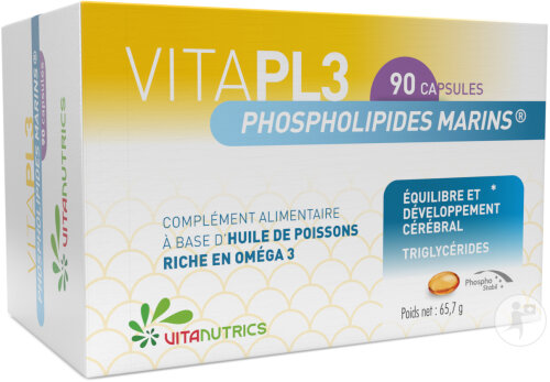 Vitanutrics Vitapl3 Phospholipides Marins Complément Alimentaire 90 Capsules