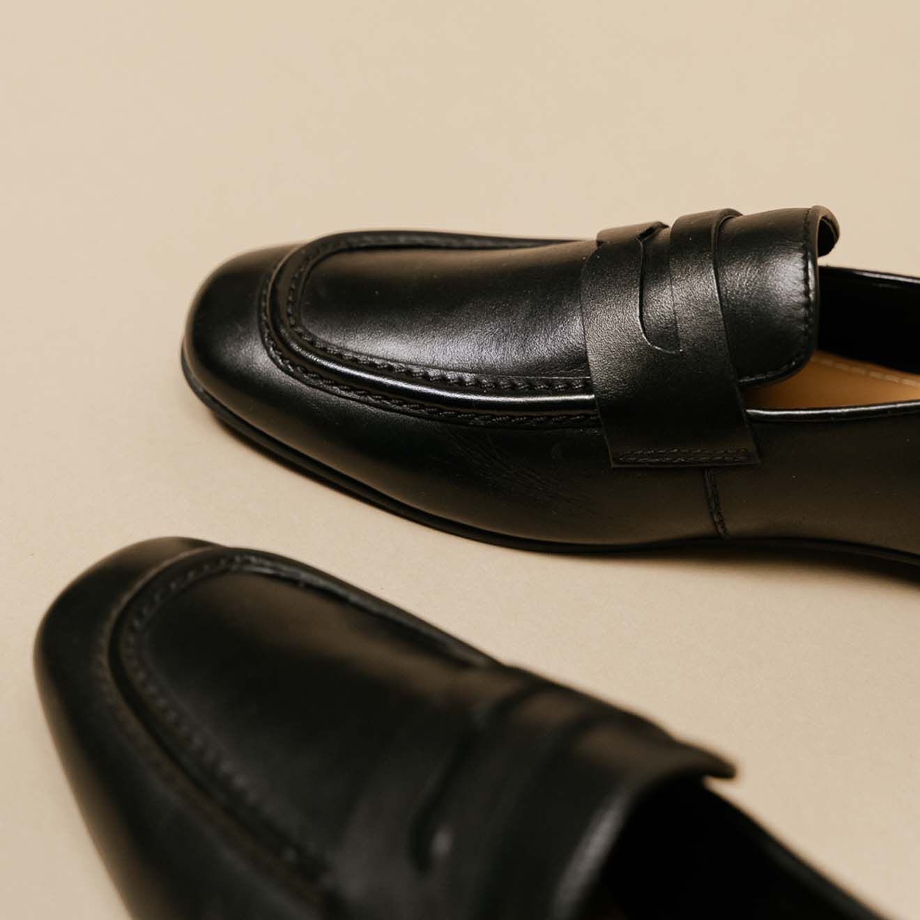 Jonak Mocassins en Cuir Aca noirs