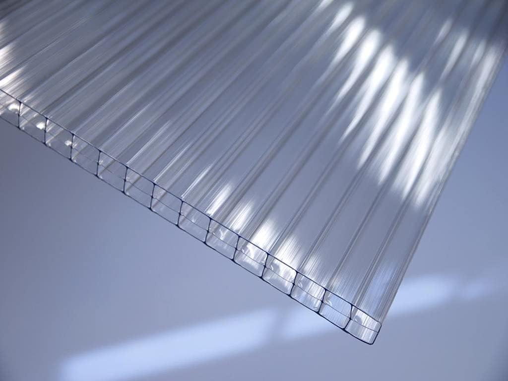 Terrassendach Terrassenüberdachung Carport Komplettset ECO Polycarbonat 16mm klar 3500mmx5110mm (TxB)