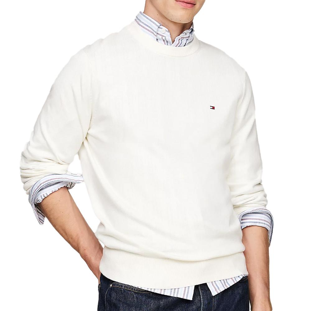 Tommy Hilfiger Pull Blanc Homme Tommy HilfigerPima