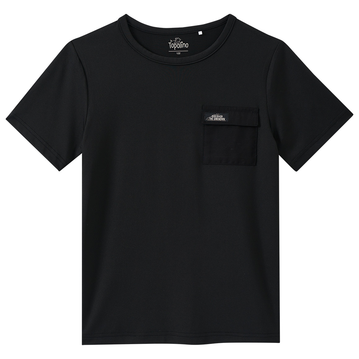 Topolino Kinder T-Shirt mit Brusttasche schwarz