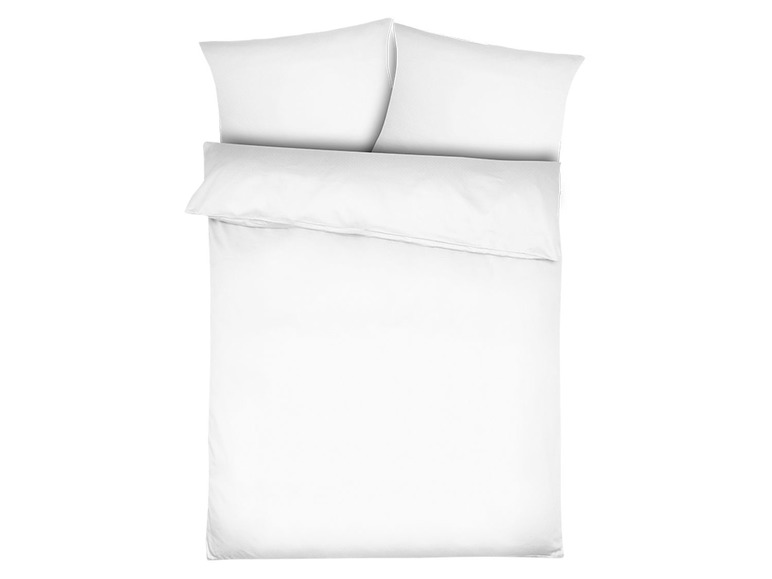 Mako-satijn beddengoed Uni Puntini White