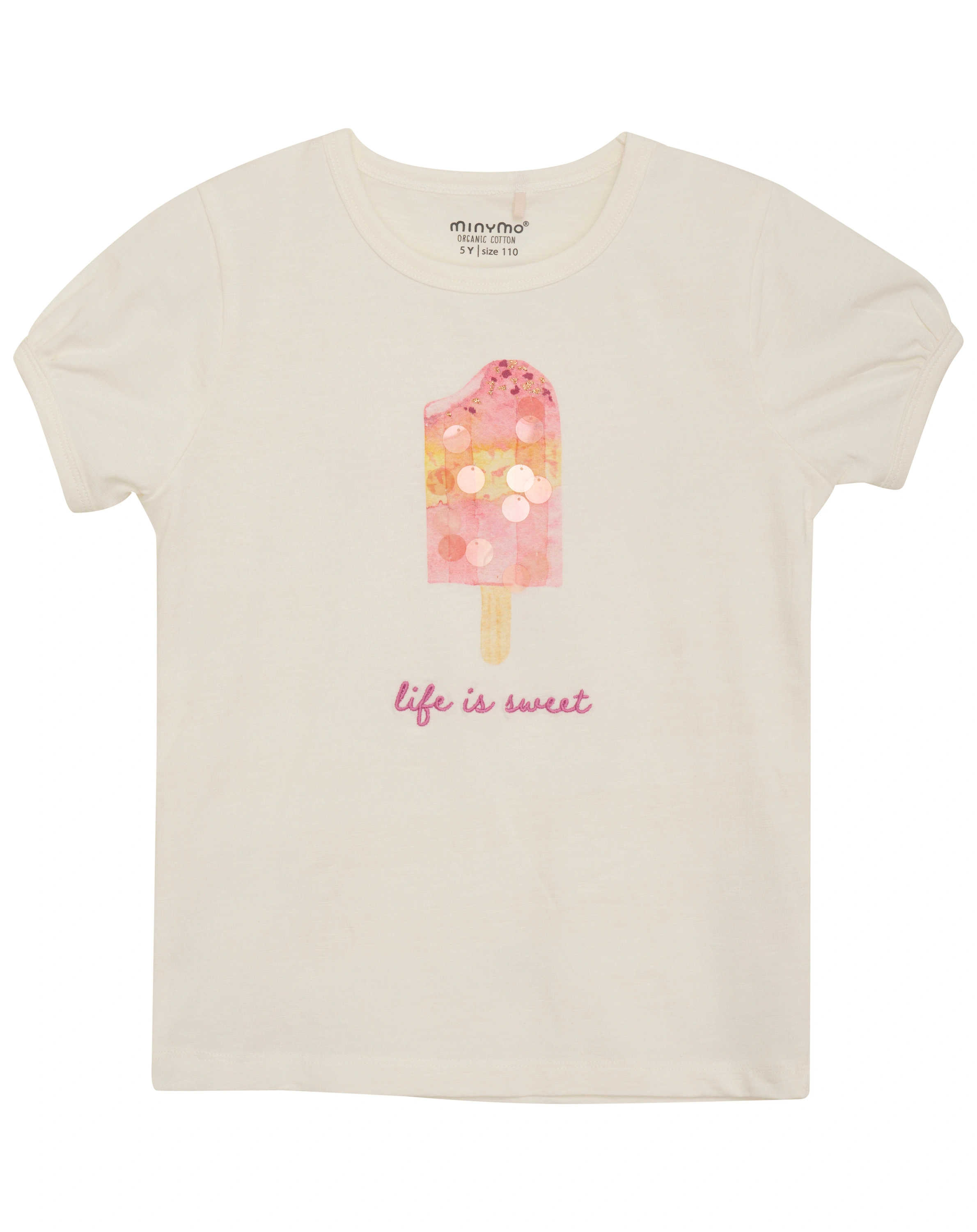 T-shirt LIFE IS SWEET in beige