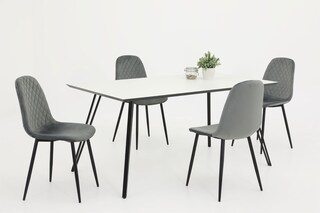 Esszimmerstuhl MIRA 2er Set grau