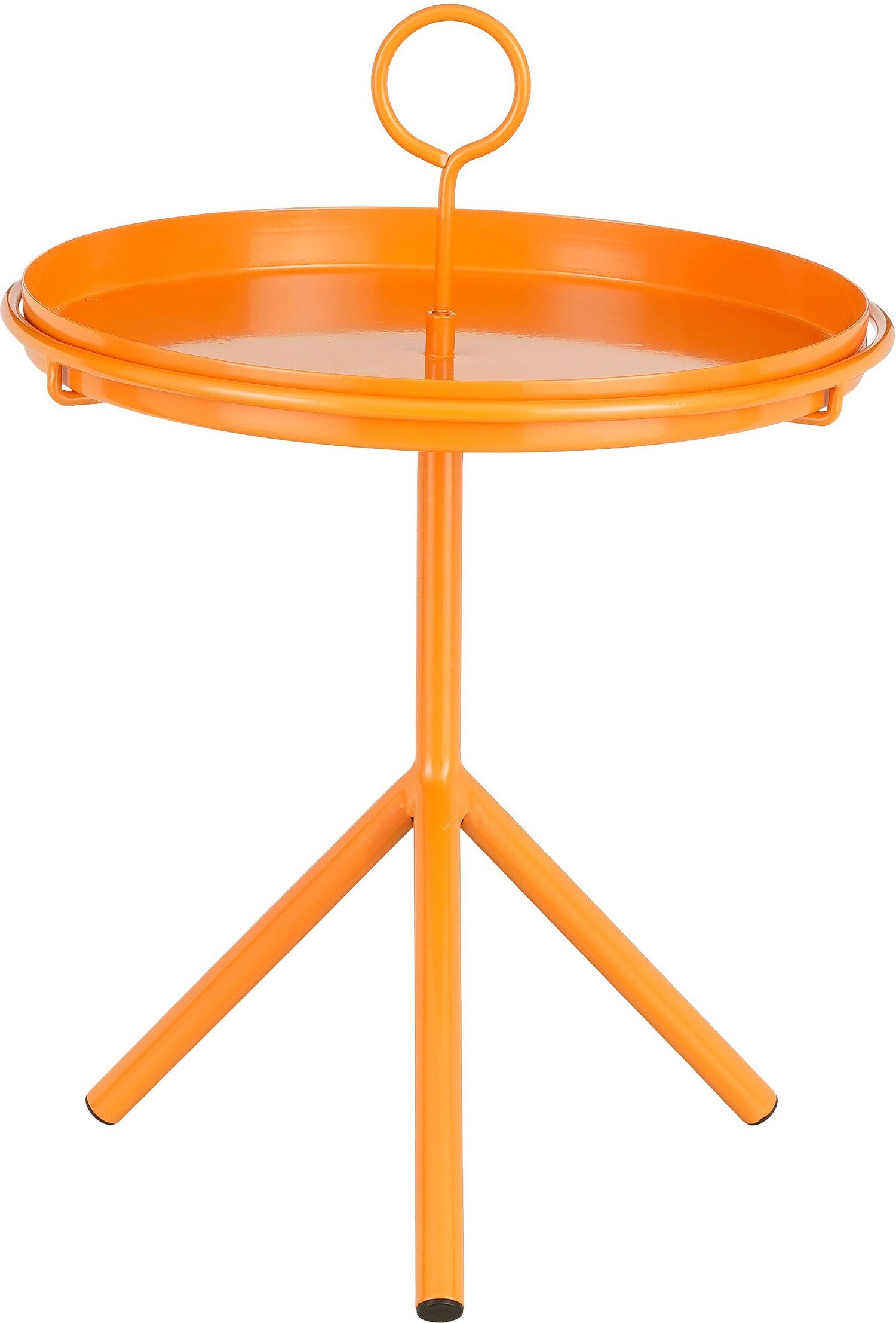 Mica Decorations bijzettafel Aston oranje D 30,5 H 41,5 cm