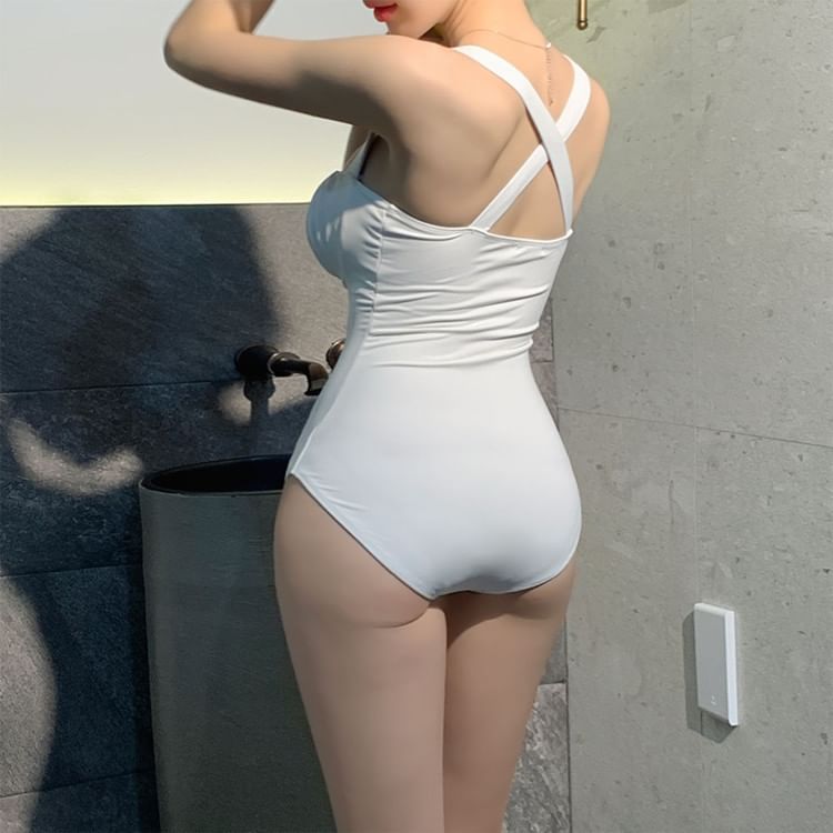 CosmoCorner - Effen geplooid badpak