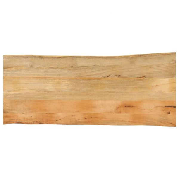vidaXL Tampo de Mesa com Borda Viva 140x60x3,8 cm Mangueira Maciça - 2013667834