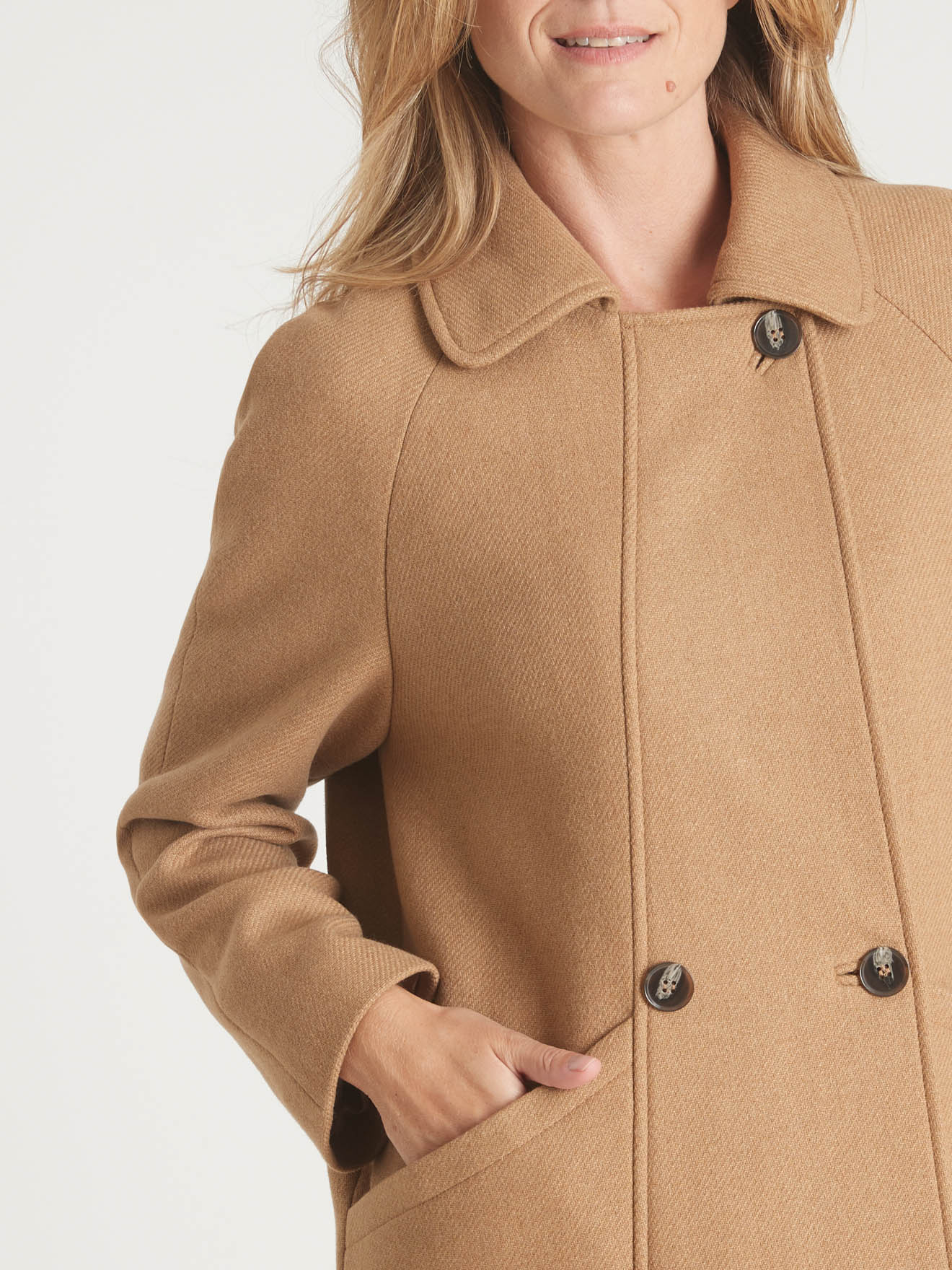 Caban 50% laine large col