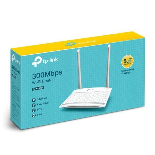TP-LINK Router TL-WR820N 802.11n, 300 Mbit/s, 10/100 Mbit/s, Ethernet LAN (RJ-45) porte 2, MU-MiMO Ja, Antennetype Ekstern