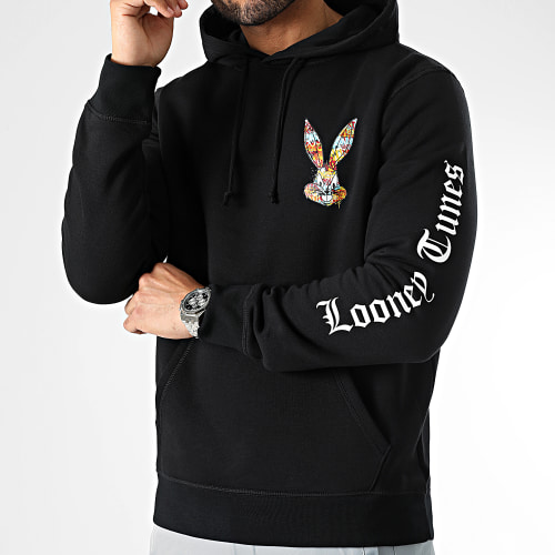 Sweat Capuche Sleeves Bugs Bunny Graff Noir