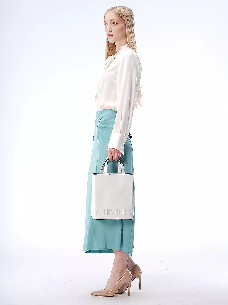 LIEBESKIND BERLIN Ledertasche - Tote Bag PAPER BAG Small weiss