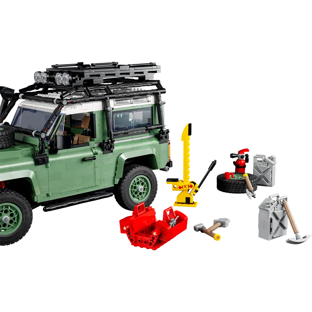 (2336-tlg. Set) Icons Klemmbausteine Offroad Car Auto Spielzeug Fahrzeug Modell Bausatz (10317) Lizenziert - Klassischer Land Rover Defender 90