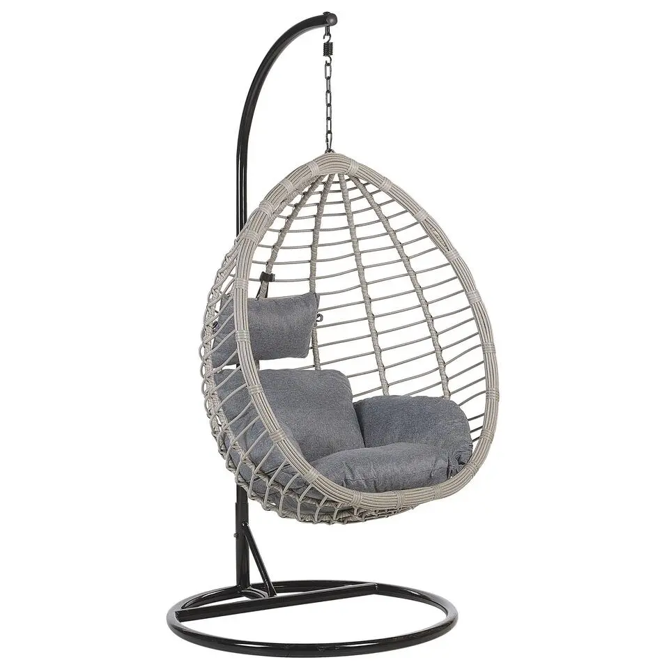 TOLLO - Hangstoel - Grijs - 106 cm - PE rotan