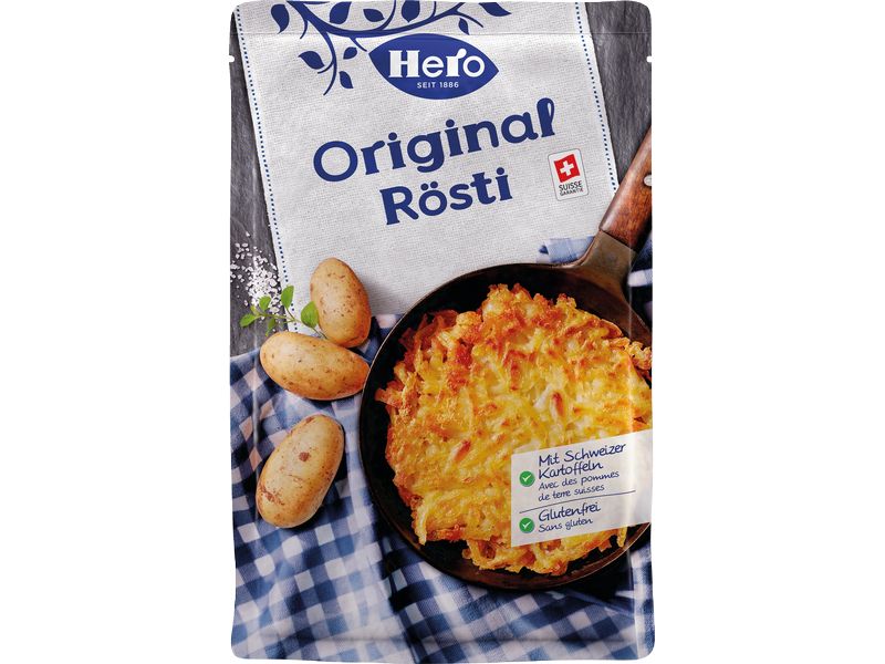 Hero Rösti Original 750 g Schweizer Nationalgericht aus hochwertigen Kartoffeln