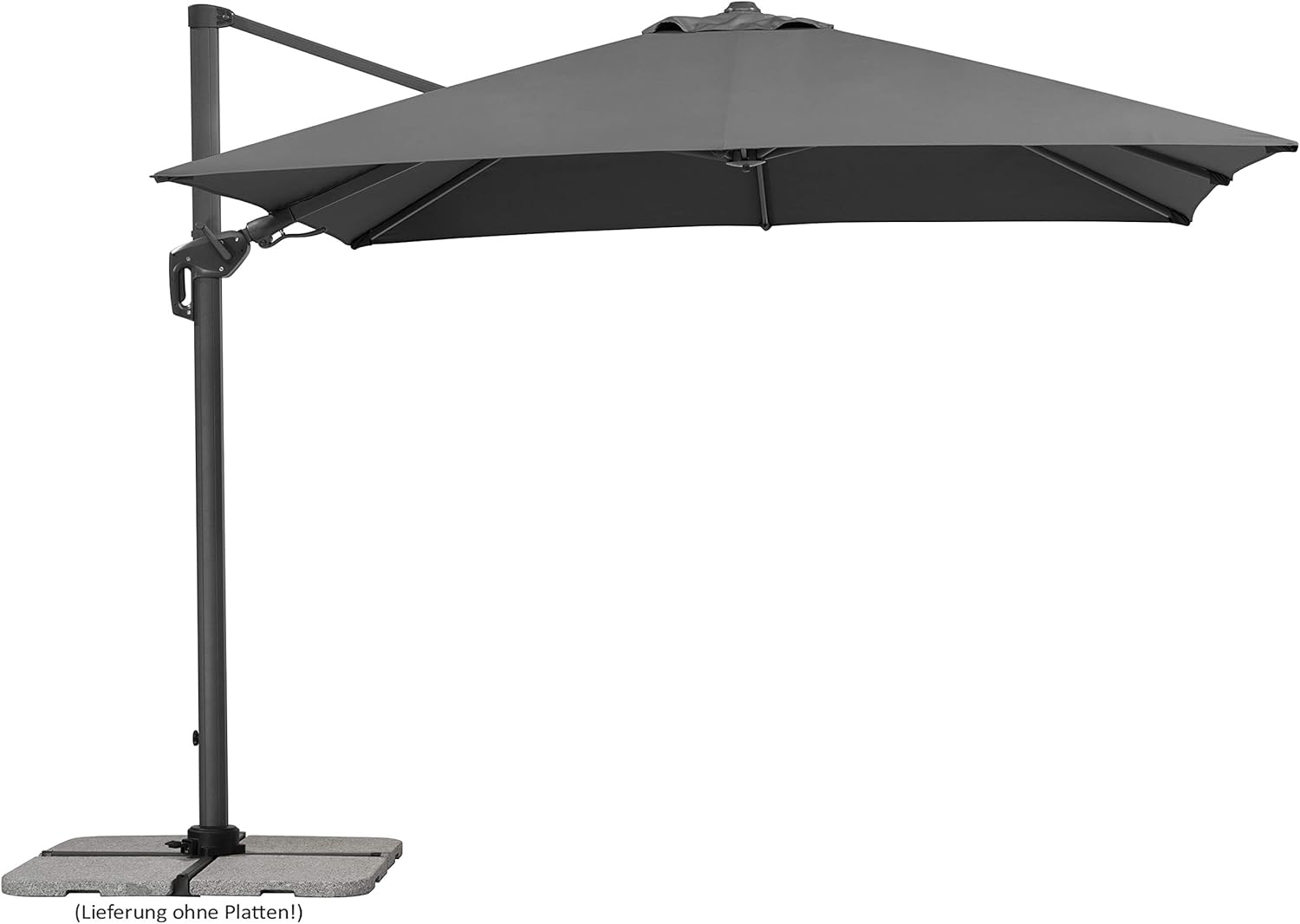 Schneider Sonnenschirm RHODOS TWIST ca. 300 x 300 cm anthrazit, Anthracite