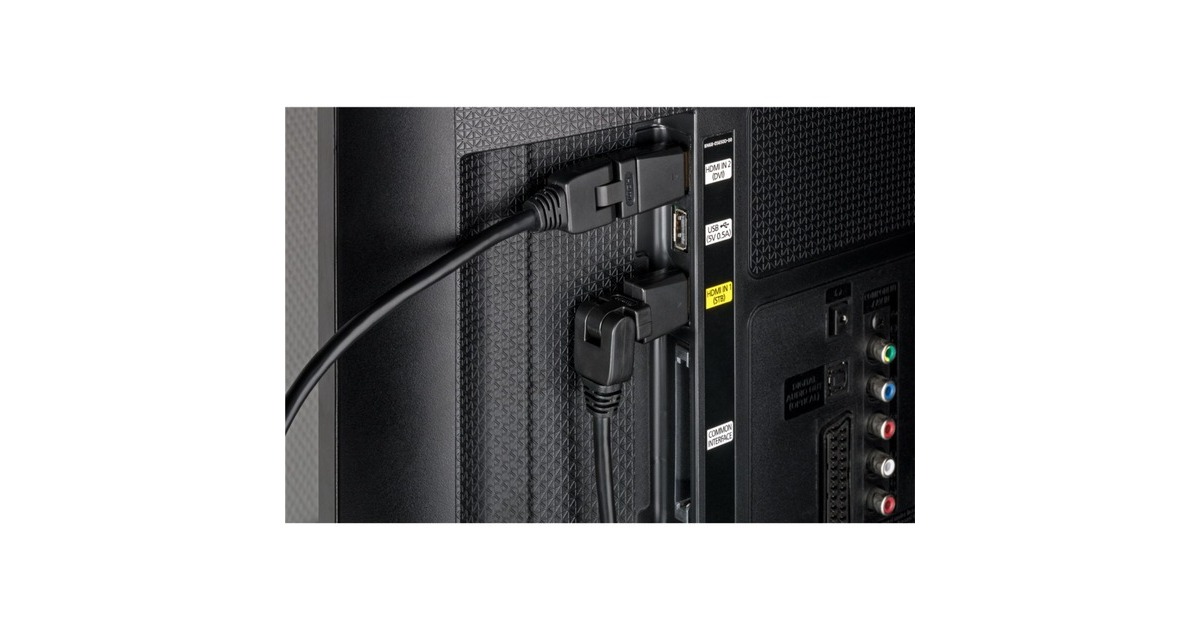 goobayHigh-speed HDMI 360° kabel met Ethernet  (Zwart, 3 meter)