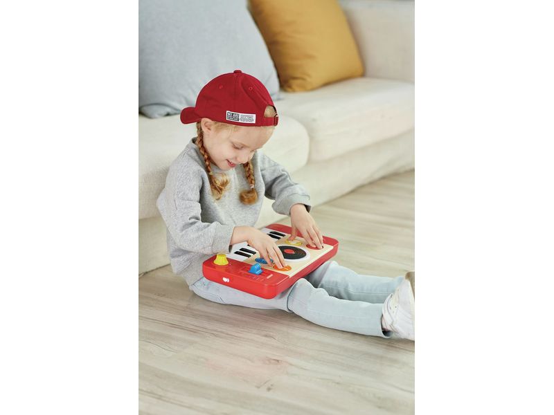 Hape Musikspielzeug DJ-Mischpult Batteriebetriebenes Musikinstrument