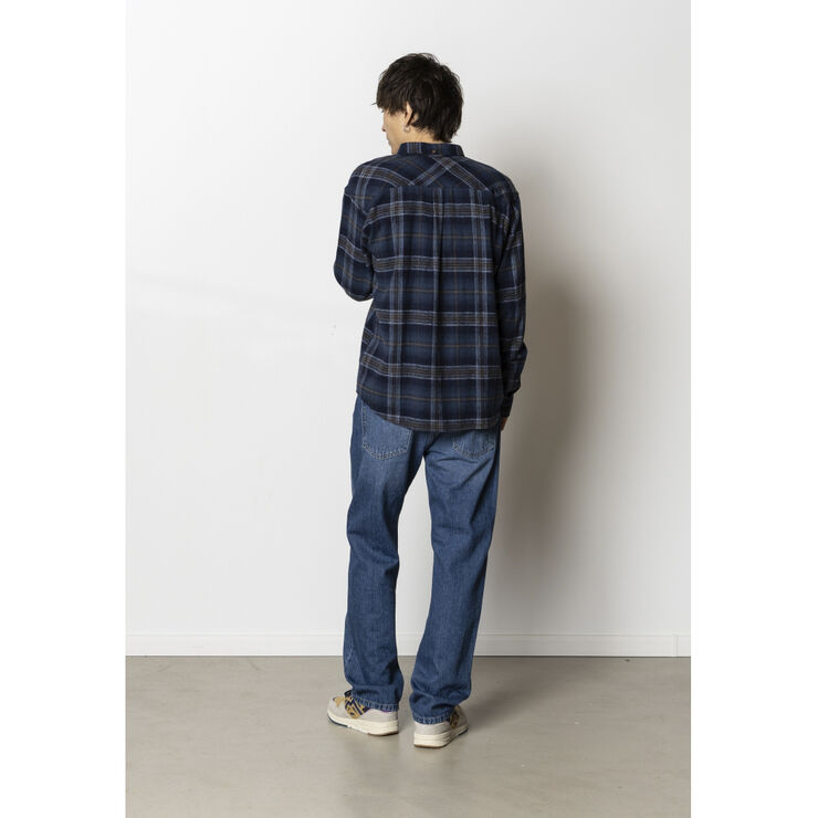 Fat Moose Forest flannel shirt Dark navy check