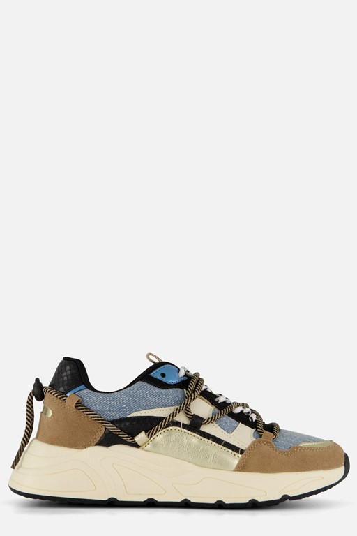 POSH by Poelman Sneakers blauw Textiel