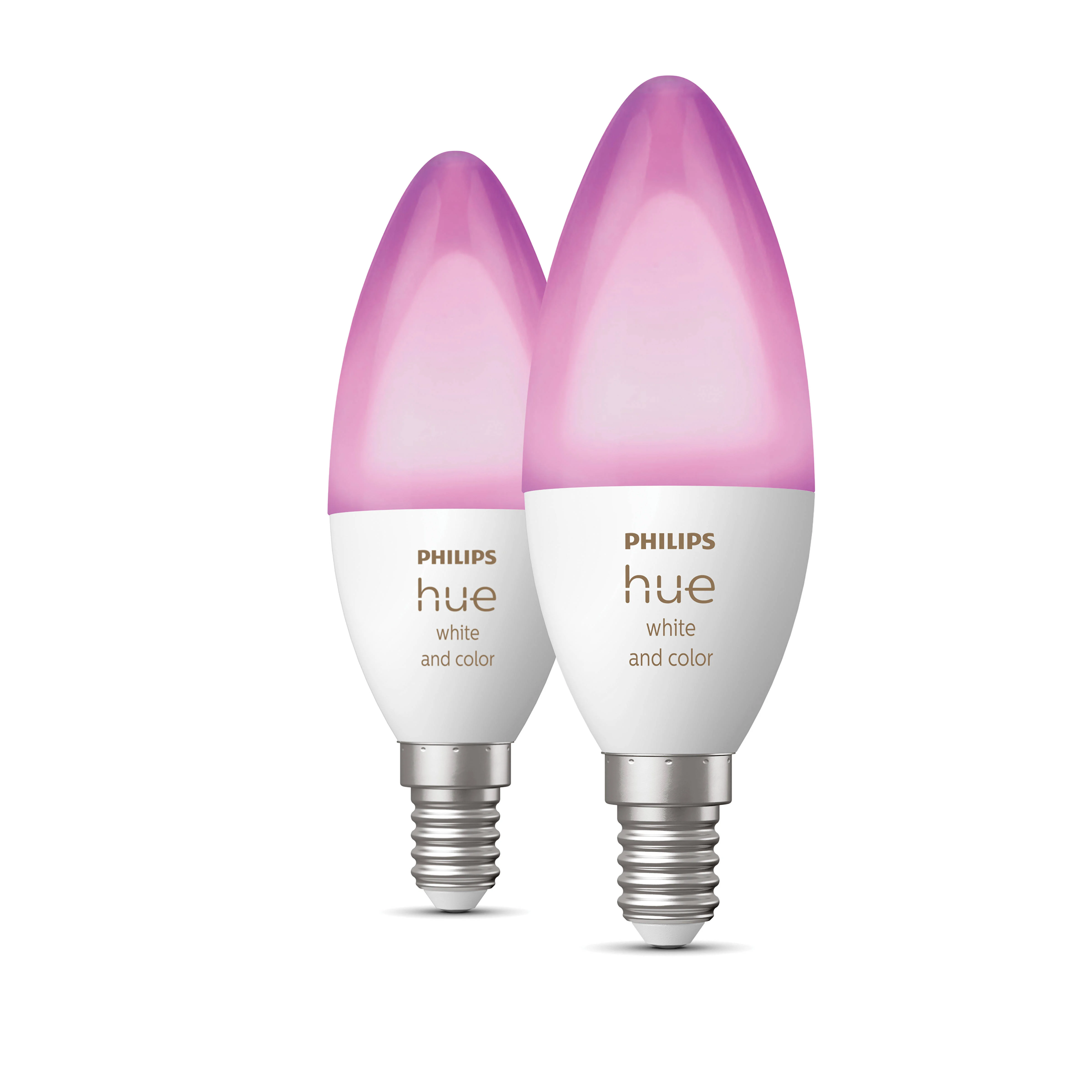 Philips Hue kaarslamp - wit en gekleurd licht - 2-pack - E14