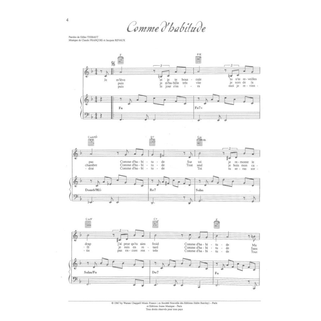 Hal Leonard Chansons Francaises songboek voor piano, gitaar en zang