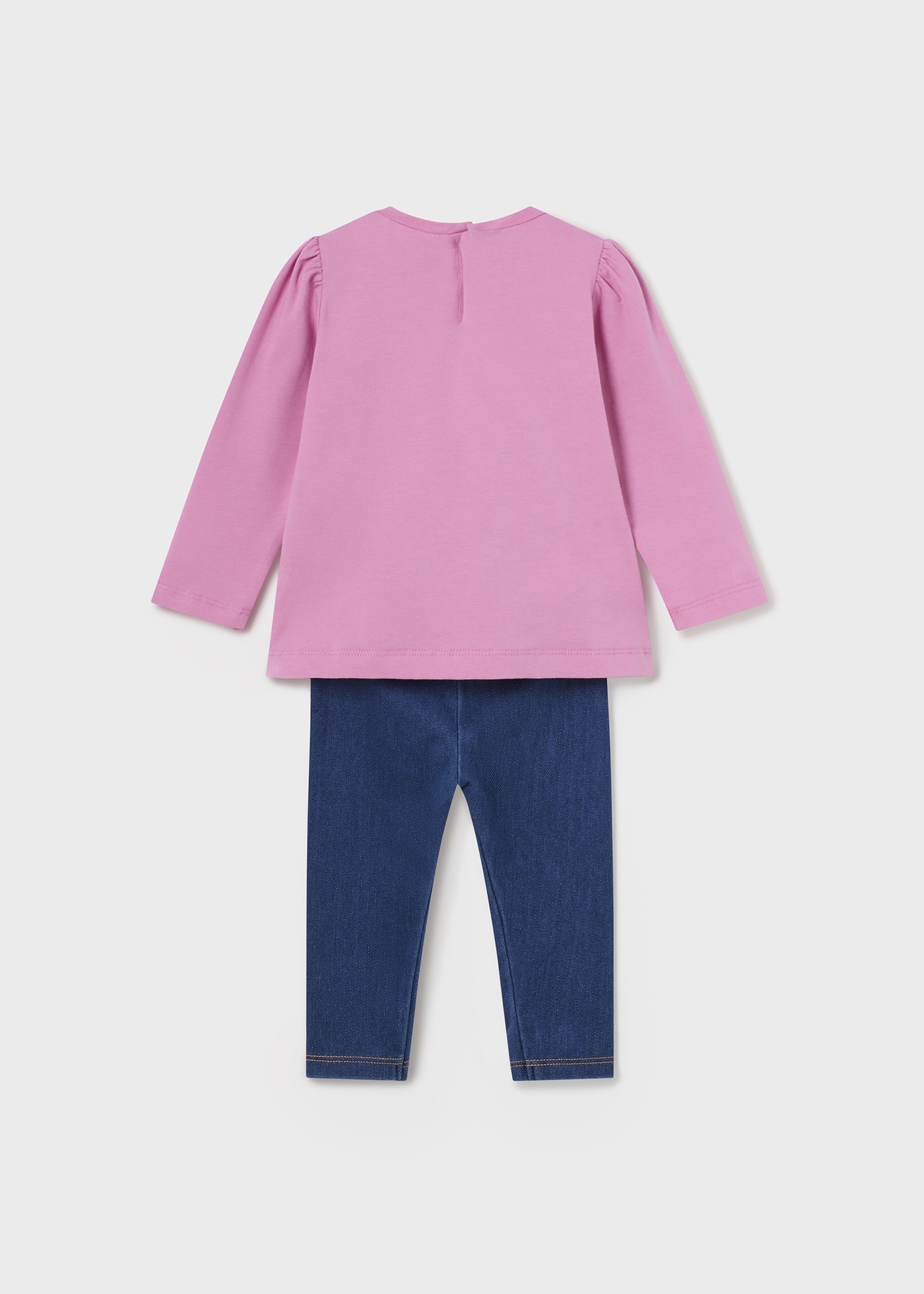 Conjunto de duas peças de leggings jeans para bebê