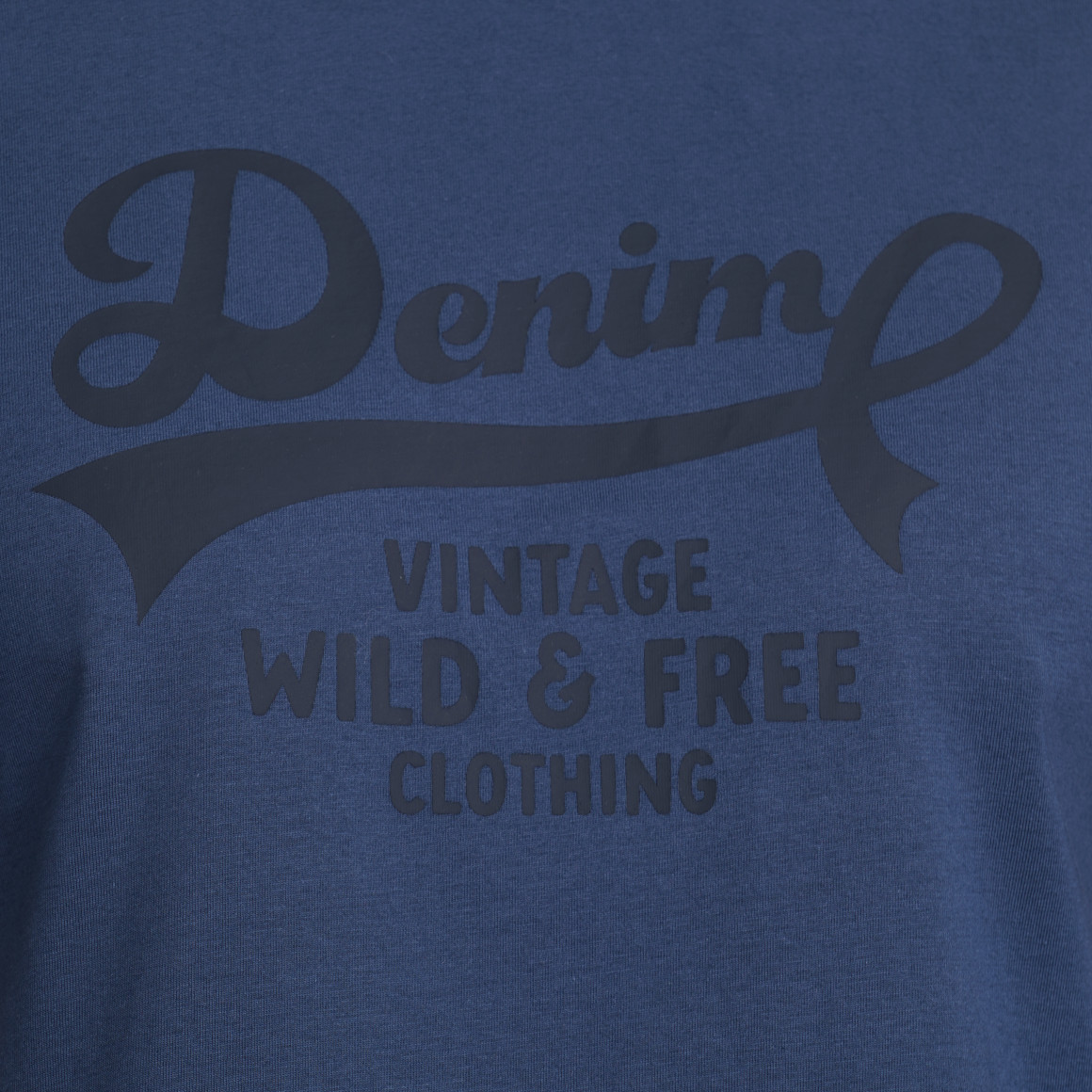 VanVaan Denim Herren T-Shirt mit Print dunkelblau