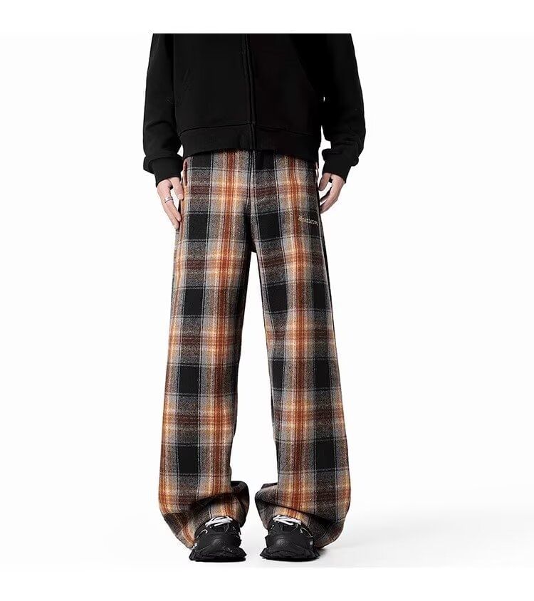 Nikoflin - Geruite broek met rechte pijpen en gemiddelde taille
