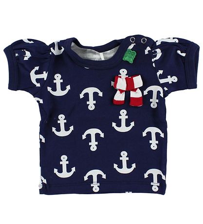 Freds WoRød T-shirt - Navy m. Anker & sl?jfe
