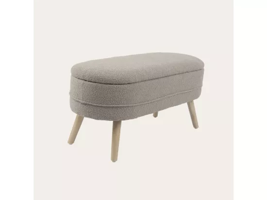 Banc tapissé Beige 102x49